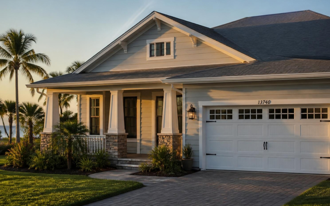 Modern craftsman homeowners insurance Largo, FL property protected with hurricane mitigation and new roof.